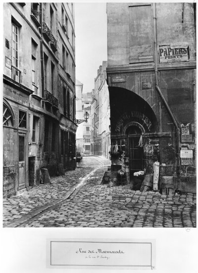 Rue des Marmousets、rue Saint-Landry、パリ、1858-78 作： Charles Marville